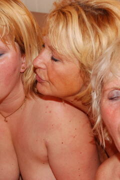 Three horny older ladies and one strapping partyboy