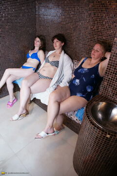 Take a lokk at an all female mature sauna