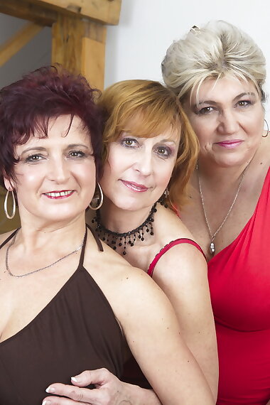 Mature.nl Three naughty housewives share one lucky guy NL mature sex gallery