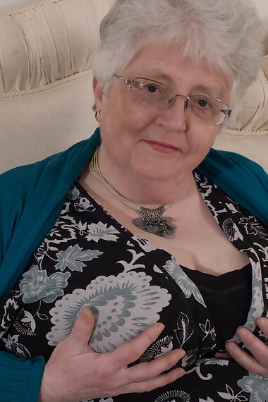 Naughty Big Breasted British Granny Getting Frisky